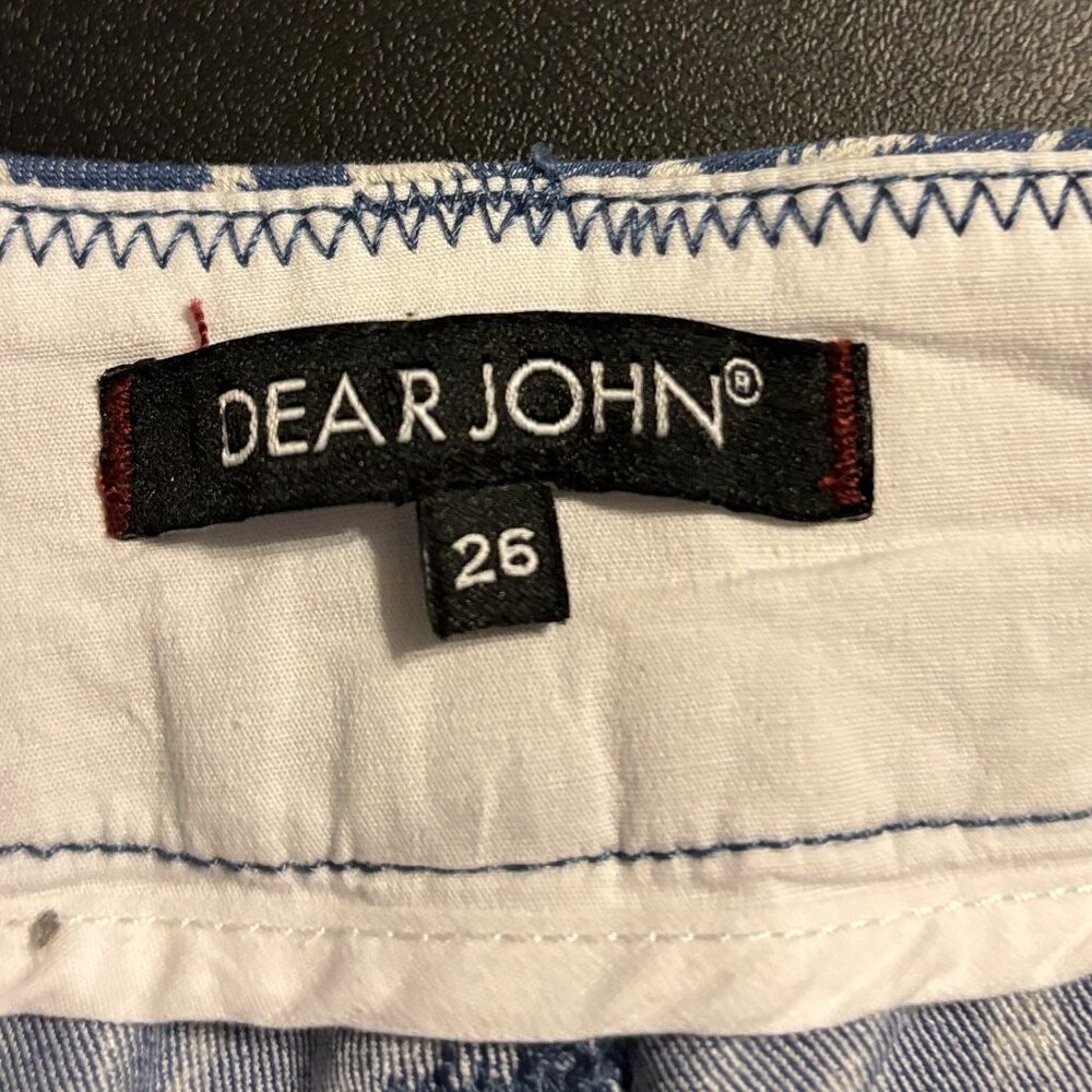 Dear John Women’s Printed Shorts Blue White Geometric Size 26 NWT - Picture 11 of 13